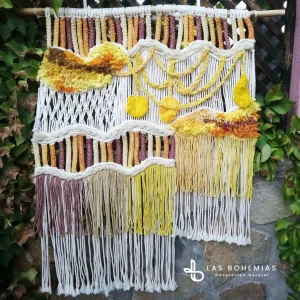Tapiz Asimétrico Macramé Tonos Tierra